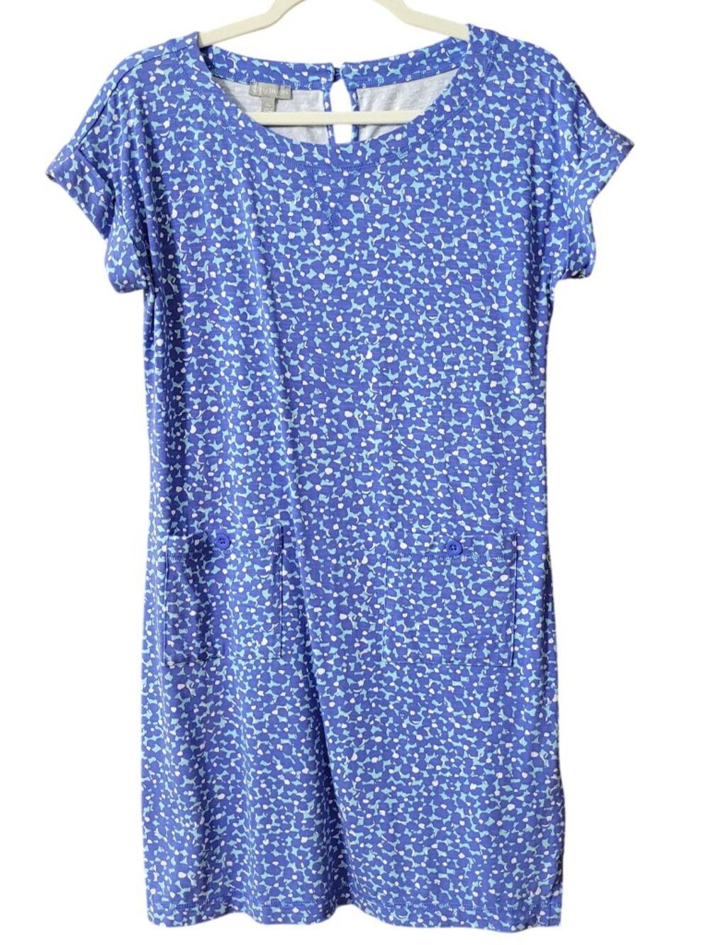 T by Talbots Short Sleeve Front Pockets Shift Dress - Size Sp